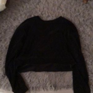 Soft black velvet sweater